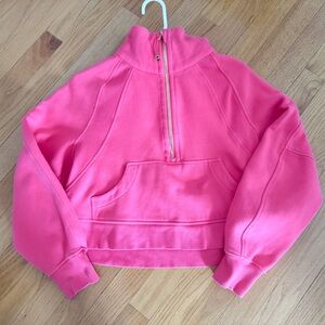 Lululemon lipstick pink Scuba pullover small